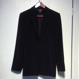 *LAURA* Women's NAVY BLUE Blazer Jacket One Button - Size 6 - VGC
